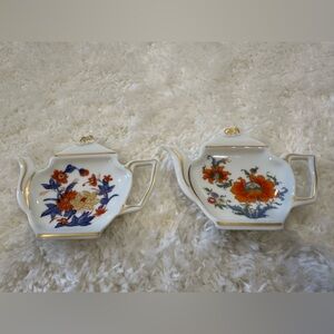 2 Limoges Raynaud tea bag plates